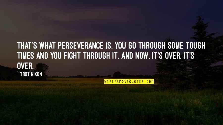 Fighting Through Quotes By Trot Nixon: That's what perseverance is. You go through some
