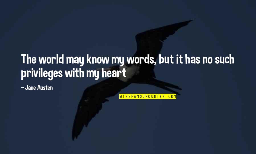 Fighting To Stay Alive Quotes By Jane Austen: The world may know my words, but it