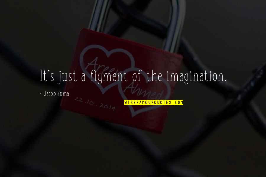 Figments Imagination Quotes By Jacob Zuma: It's just a figment of the imagination.