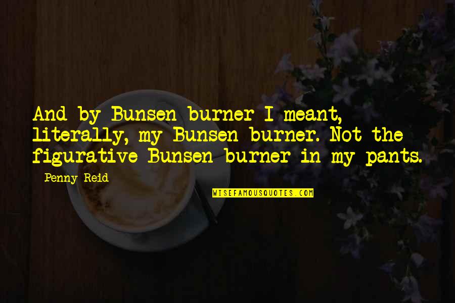 Figurative Quotes By Penny Reid: And by Bunsen burner I meant, literally, my