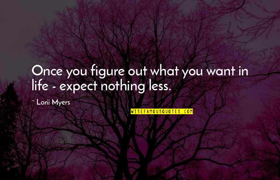 Figure Life Out Quotes By Lorii Myers: Once you figure out what you want in