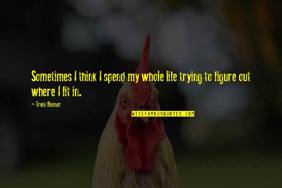 Figure Life Out Quotes By Trent Reznor: Sometimes I think I spend my whole life