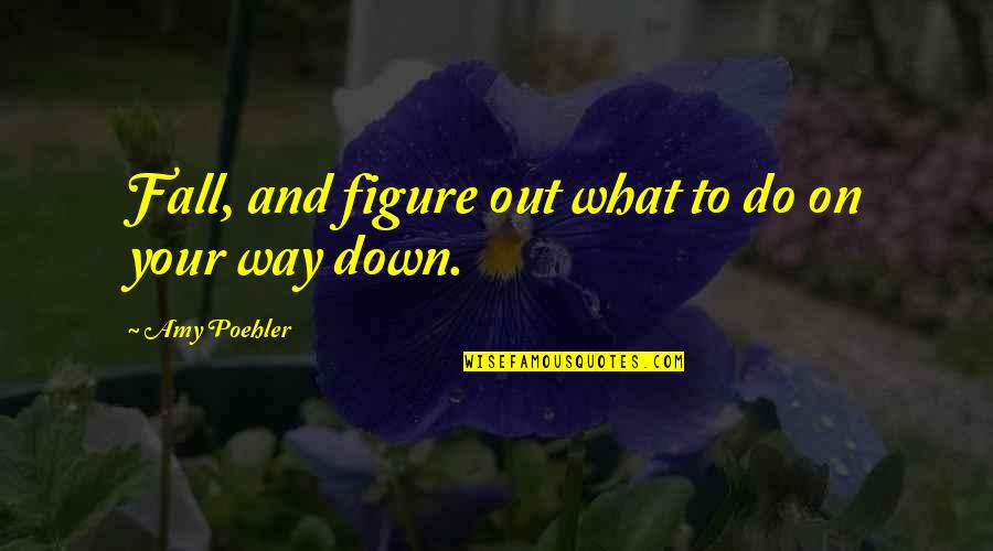 Figure Quotes By Amy Poehler: Fall, and figure out what to do on Figure Quotes By Amy Poehler: Fall, and figure out what to do on