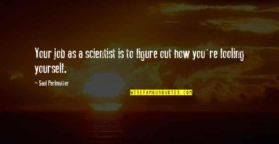 Figure You Out Quotes By Saul Perlmutter: Your job as a scientist is to figure