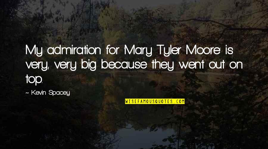 Figureheads Place Quotes By Kevin Spacey: My admiration for 'Mary Tyler Moore' is very,