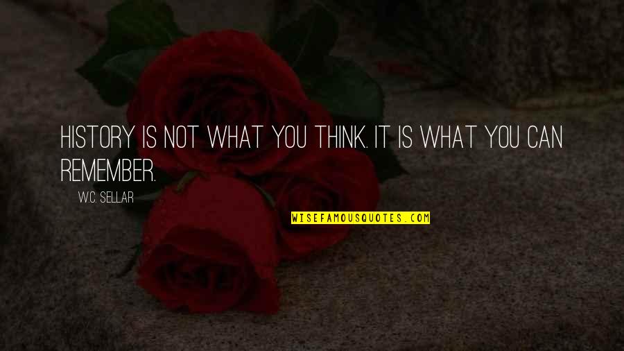 Fijan Raven Quotes By W.C. Sellar: History is not what you think. It is