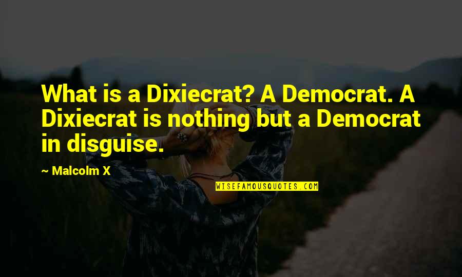 Fijne Werkweek Quotes By Malcolm X: What is a Dixiecrat? A Democrat. A Dixiecrat