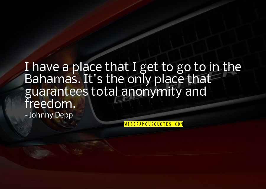 Fijos De Aluminio Quotes By Johnny Depp: I have a place that I get to