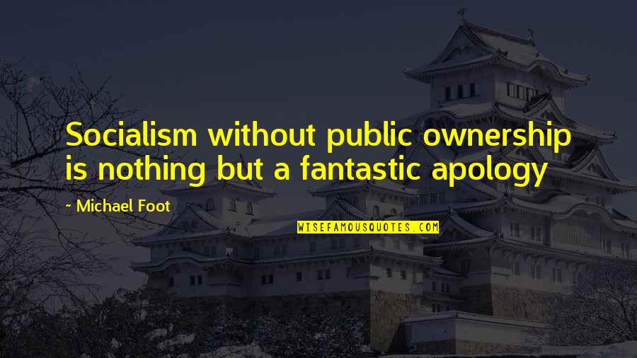 Filipino Bola Quotes By Michael Foot: Socialism without public ownership is nothing but a