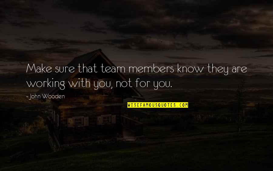 Filipino Strength Quotes By John Wooden: Make sure that team members know they are
