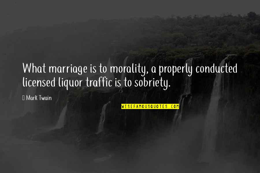 Filippetti Quotes By Mark Twain: What marriage is to morality, a properly conducted Filippetti Quotes By Mark Twain: What marriage is to morality, a properly conducted