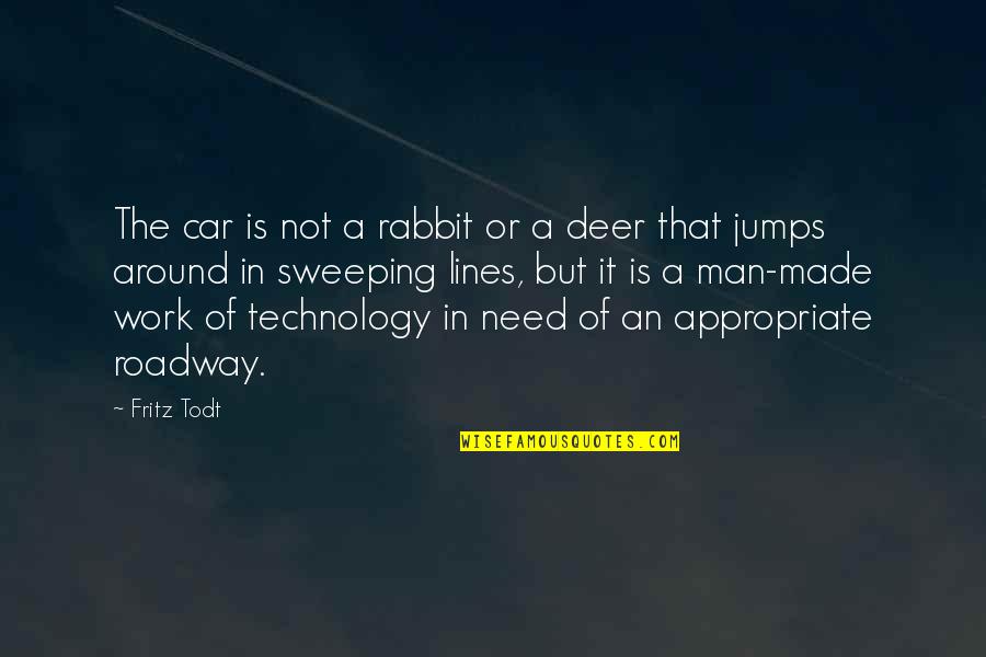 Filippovitch Quotes By Fritz Todt: The car is not a rabbit or a