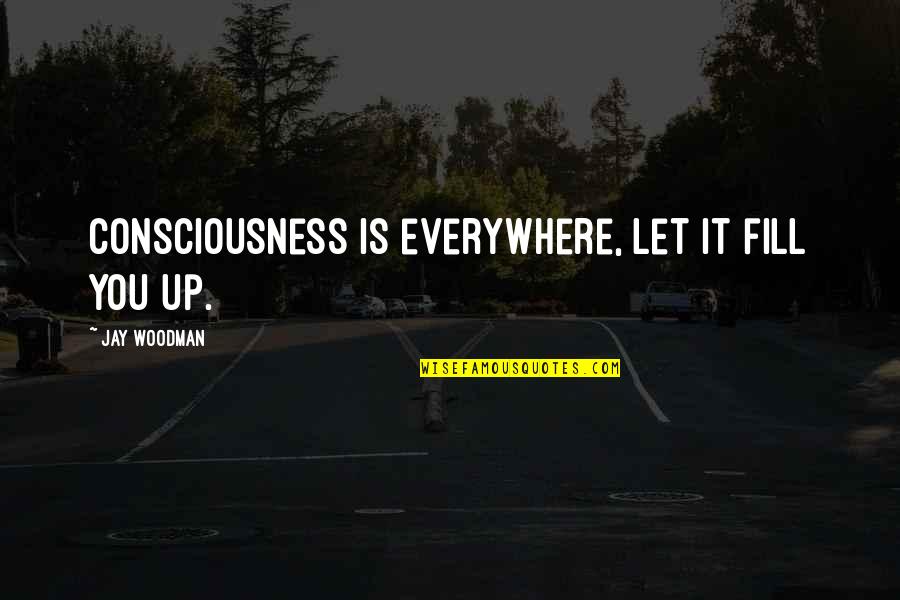 Fill Up Quotes By Jay Woodman: Consciousness is everywhere, let it fill you up.