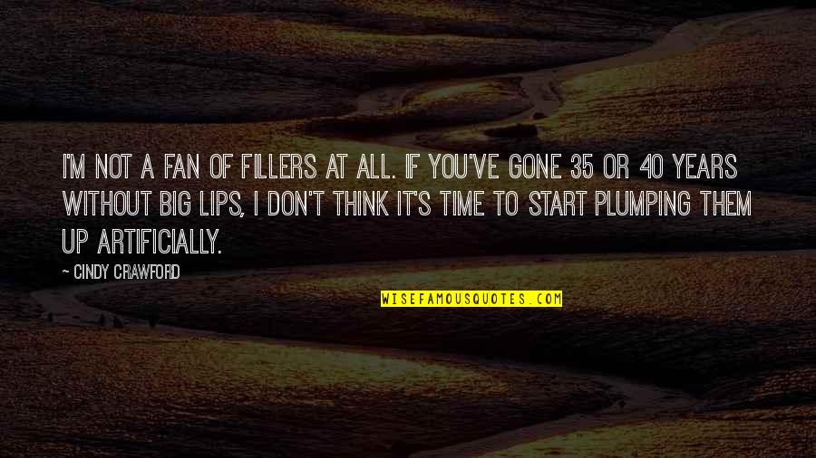 Fillers For Lips Quotes By Cindy Crawford: I'm not a fan of fillers at all.
