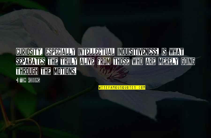 Filleters Quotes By Tom Robbins: Curiosity, especially intellectual inquisitiveness, is what separates the Filleters Quotes By Tom Robbins: Curiosity, especially intellectual inquisitiveness, is what separates the