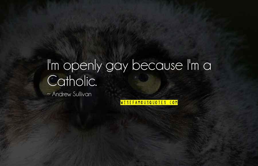 Filling Up Gas Quotes By Andrew Sullivan: I'm openly gay because I'm a Catholic. Filling Up Gas Quotes By Andrew Sullivan: I'm openly gay because I'm a Catholic.
