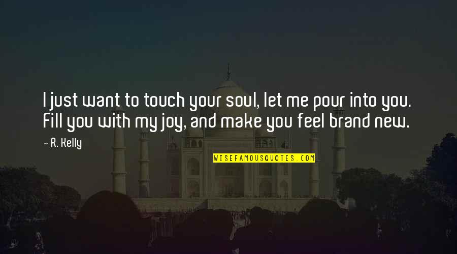 Fill'r Quotes By R. Kelly: I just want to touch your soul, let