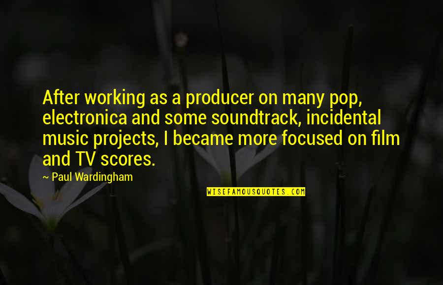 Film Producer Quotes By Paul Wardingham: After working as a producer on many pop,
