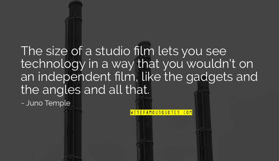 Film Studio Quotes By Juno Temple: The size of a studio film lets you