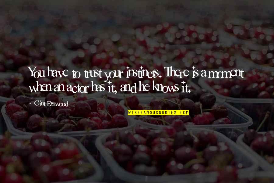 Filmgoers Quotes By Clint Eastwood: You have to trust your instincts. There is