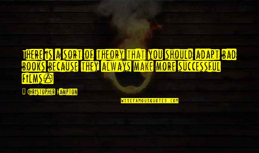 Films And Books Quotes By Christopher Hampton: There is a sort of theory that you Films And Books Quotes By Christopher Hampton: There is a sort of theory that you