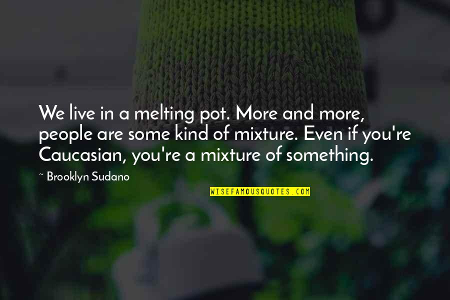 Filoz Fikus K Rd Sek Quotes By Brooklyn Sudano: We live in a melting pot. More and