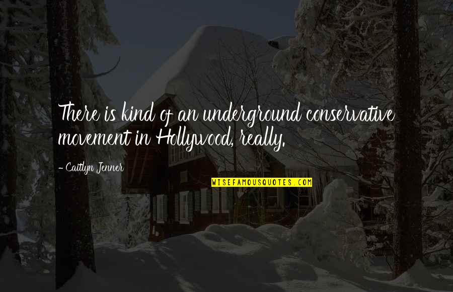 Finagled Quotes By Caitlyn Jenner: There is kind of an underground conservative movement