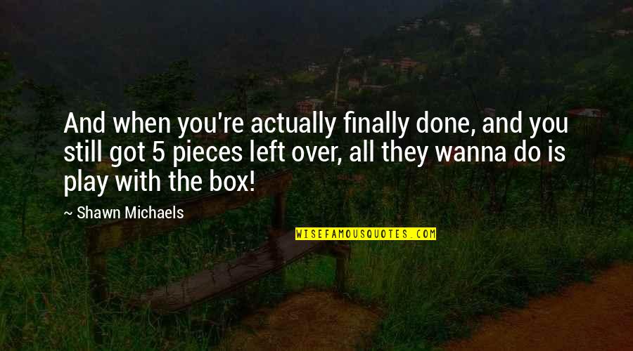 Finally Got You Quotes By Shawn Michaels: And when you're actually finally done, and you Finally Got You Quotes By Shawn Michaels: And when you're actually finally done, and you