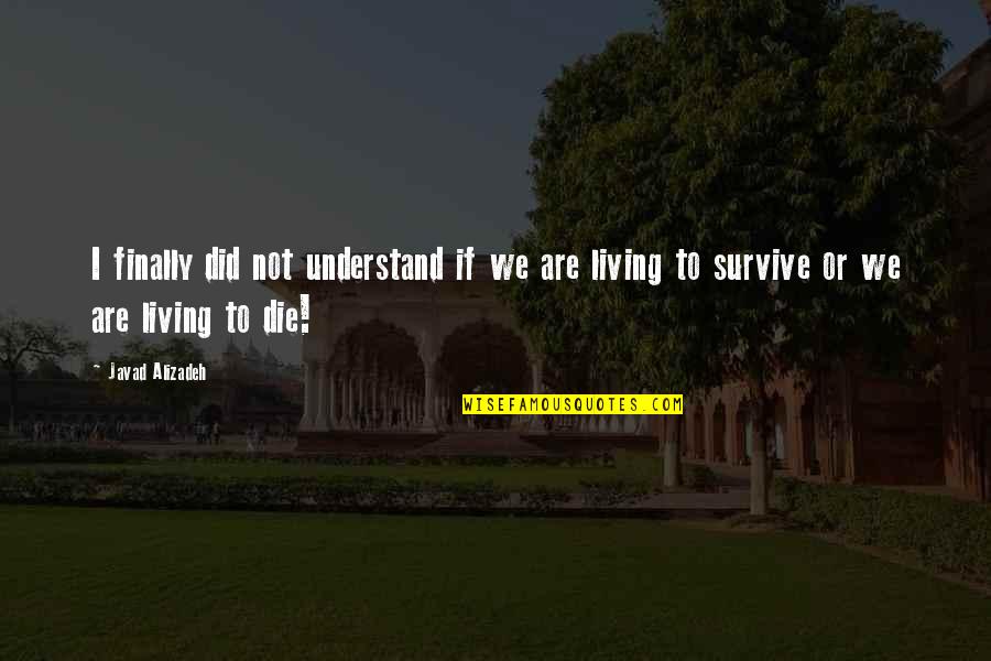 Finally I Did It Quotes By Javad Alizadeh: I finally did not understand if we are