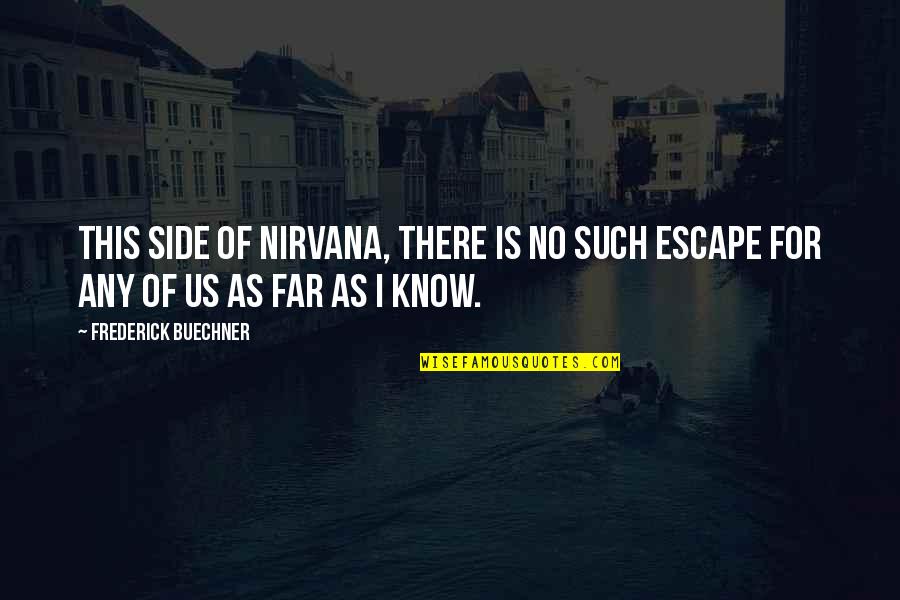 Finance Nifty Quotes By Frederick Buechner: This side of Nirvana, there is no such