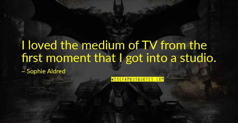 Financial Frauds Quotes By Sophie Aldred: I loved the medium of TV from the