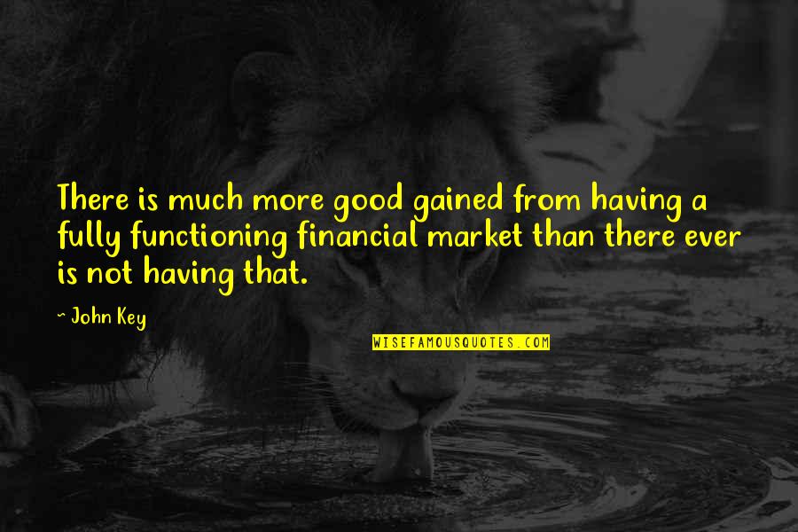 Financial Market Quotes By John Key: There is much more good gained from having