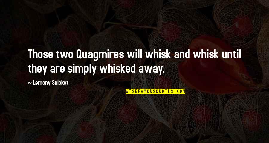 Financial Regulations Quotes By Lemony Snicket: Those two Quagmires will whisk and whisk until