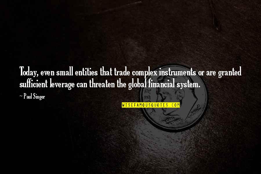 Financial System Quotes By Paul Singer: Today, even small entities that trade complex instruments Financial System Quotes By Paul Singer: Today, even small entities that trade complex instruments