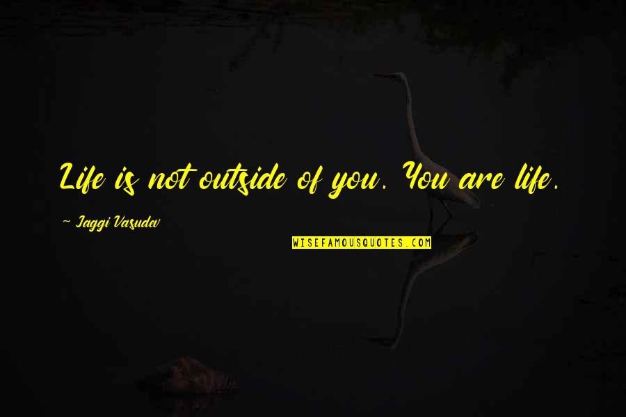 Finchem Quotes By Jaggi Vasudev: Life is not outside of you. You are
