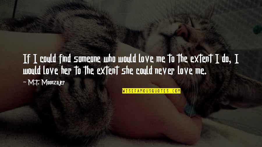 Find A Lover Quotes By M.F. Moonzajer: If I could find someone who would love