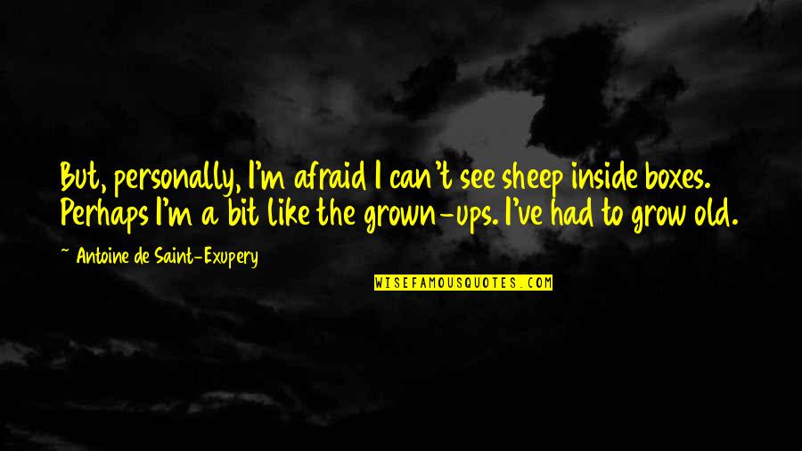 Find Exact Quotes By Antoine De Saint-Exupery: But, personally, I'm afraid I can't see sheep