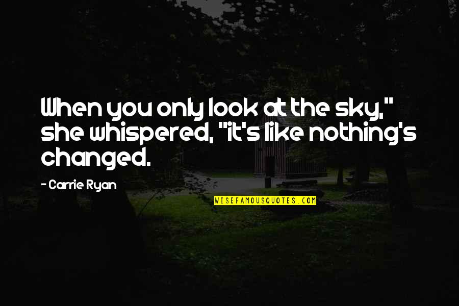 Find Exact Quotes By Carrie Ryan: When you only look at the sky," she