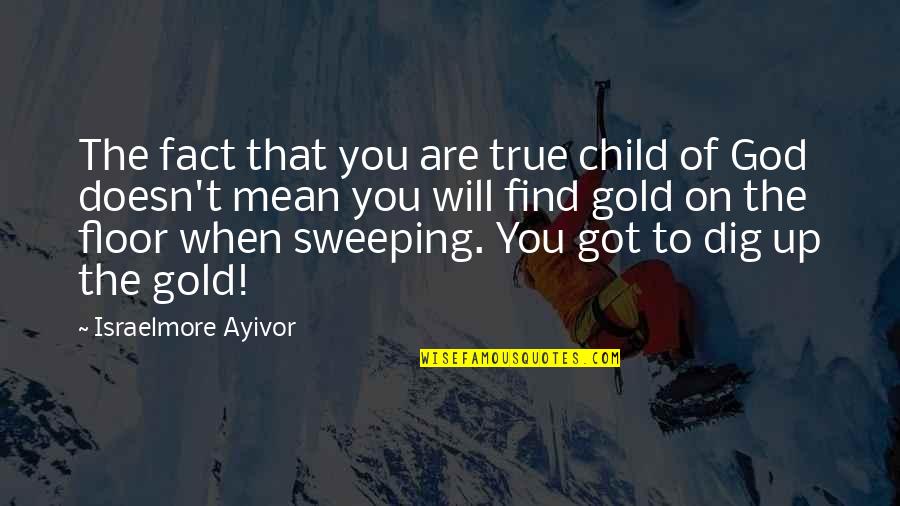 Find Gold Quotes By Israelmore Ayivor: The fact that you are true child of