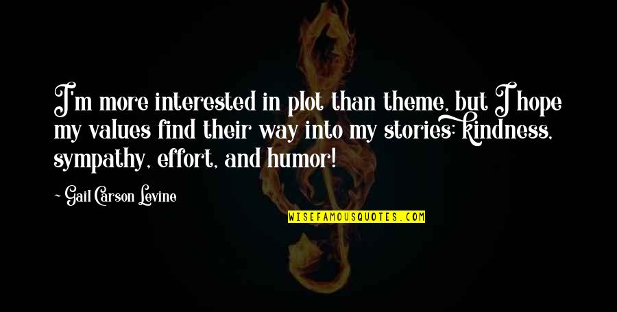 Find Kindness Quotes By Gail Carson Levine: I'm more interested in plot than theme, but Find Kindness Quotes By Gail Carson Levine: I'm more interested in plot than theme, but