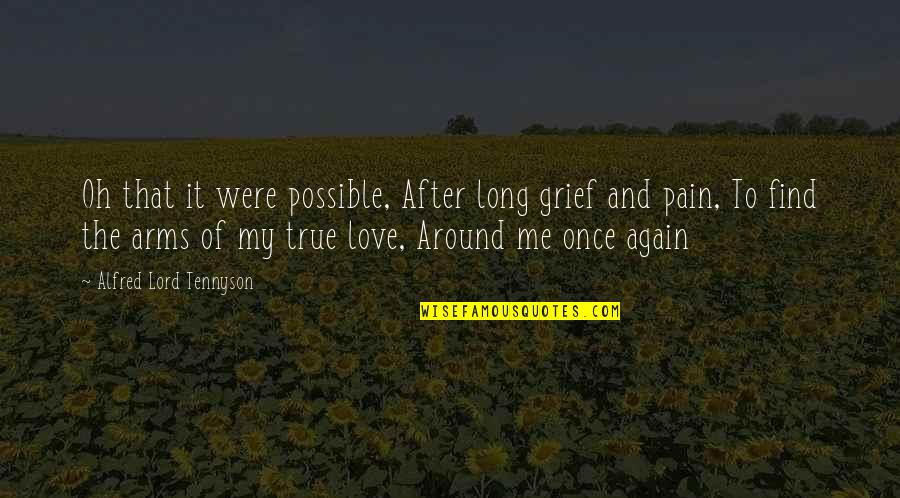 Find Love Again Quotes By Alfred Lord Tennyson: Oh that it were possible, After long grief