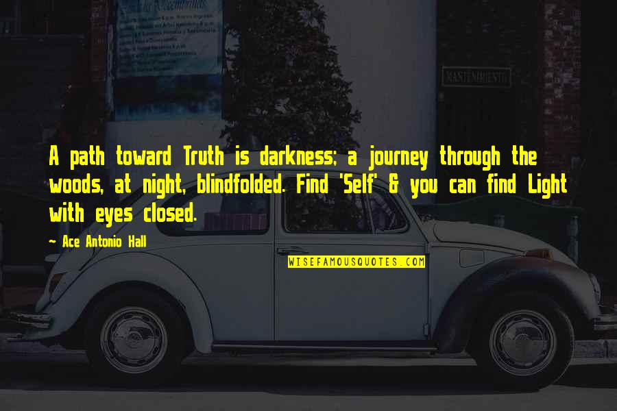 Find The Light Quotes By Ace Antonio Hall: A path toward Truth is darkness; a journey