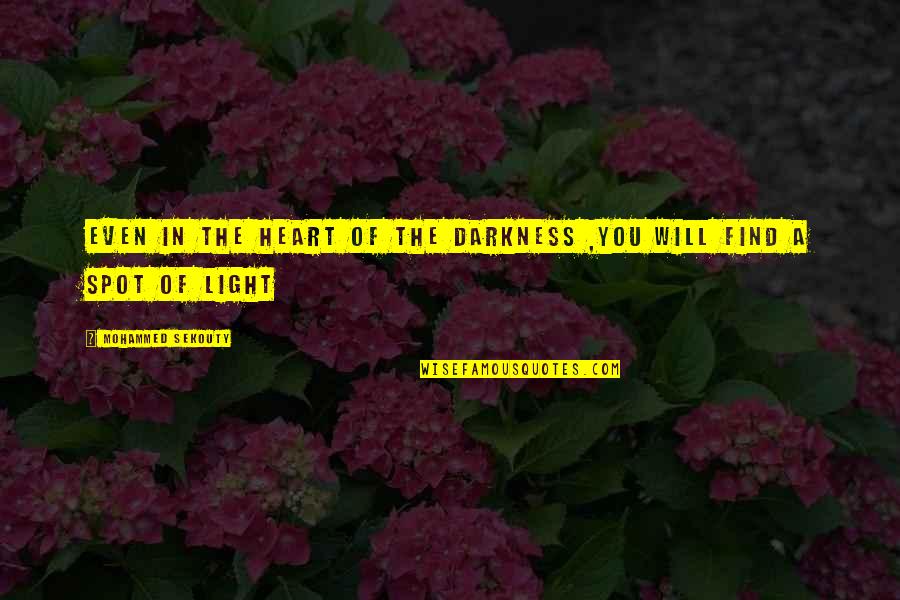 Find The Light Quotes By Mohammed Sekouty: Even in the heart of the darkness ,You