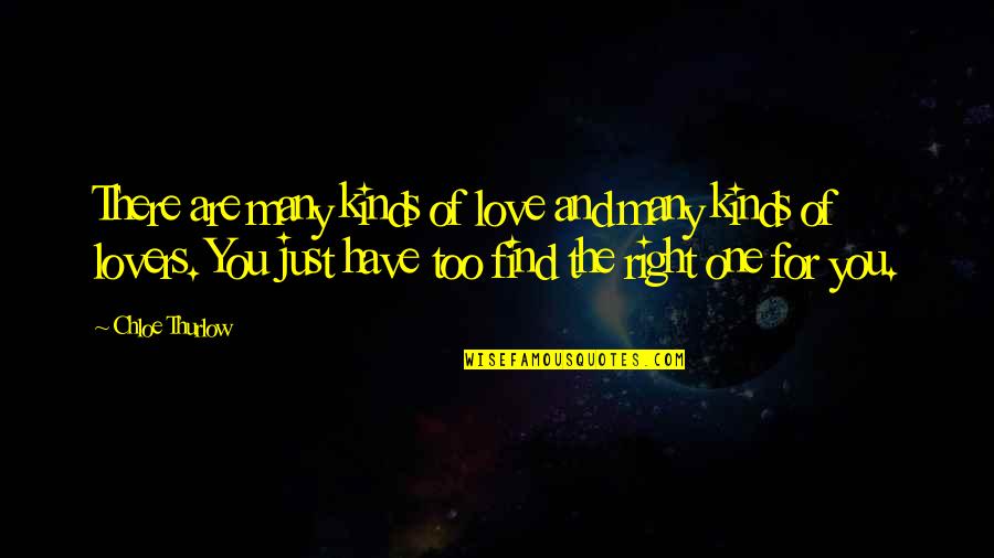 Find This Quote Quotes By Chloe Thurlow: There are many kinds of love and many