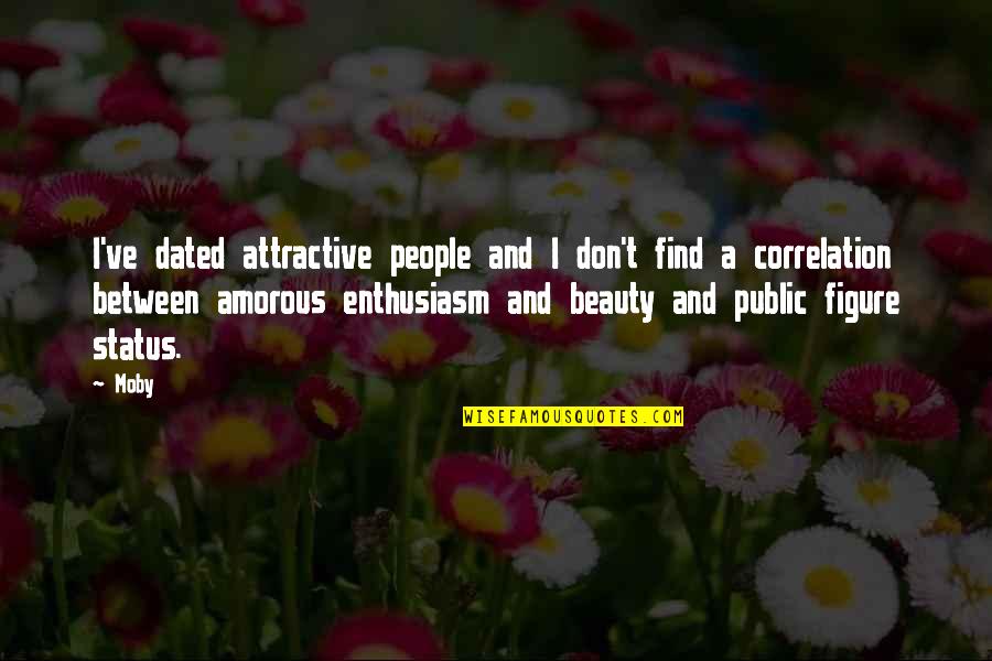 Find You Attractive Quotes By Moby: I've dated attractive people and I don't find