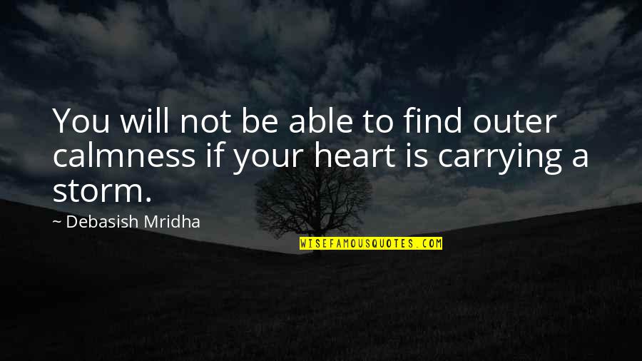 Find Your Heart Quotes By Debasish Mridha: You will not be able to find outer