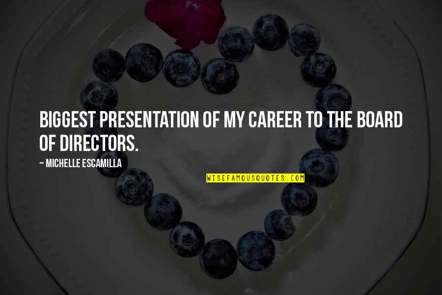 Finding A Great Woman Quotes By Michelle Escamilla: biggest presentation of my career to the board Finding A Great Woman Quotes By Michelle Escamilla: biggest presentation of my career to the board