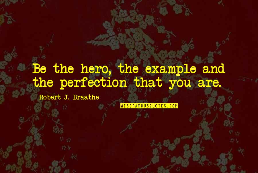 Finding Beauty In The Ordinary Quotes By Robert J. Braathe: Be the hero, the example and the perfection