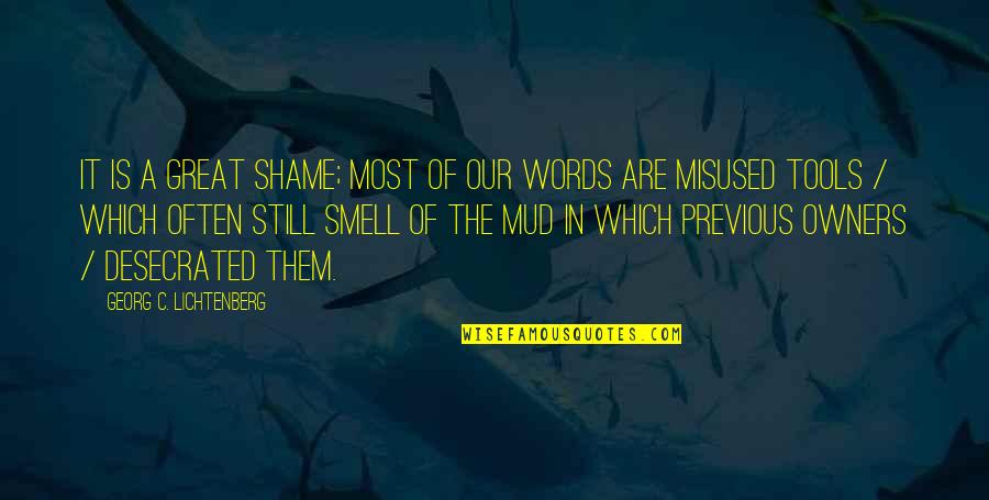 Finding Calmness Quotes By Georg C. Lichtenberg: It is a great shame; most of our