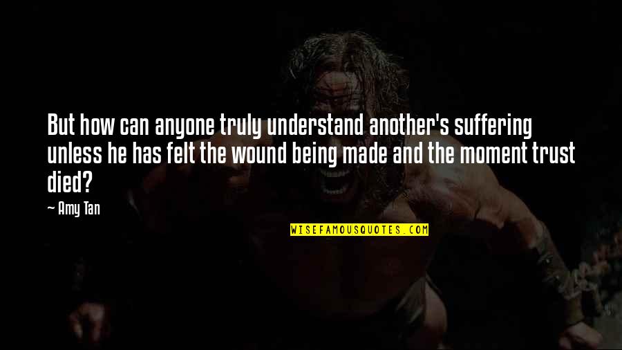 Finding Intimacy Quotes By Amy Tan: But how can anyone truly understand another's suffering